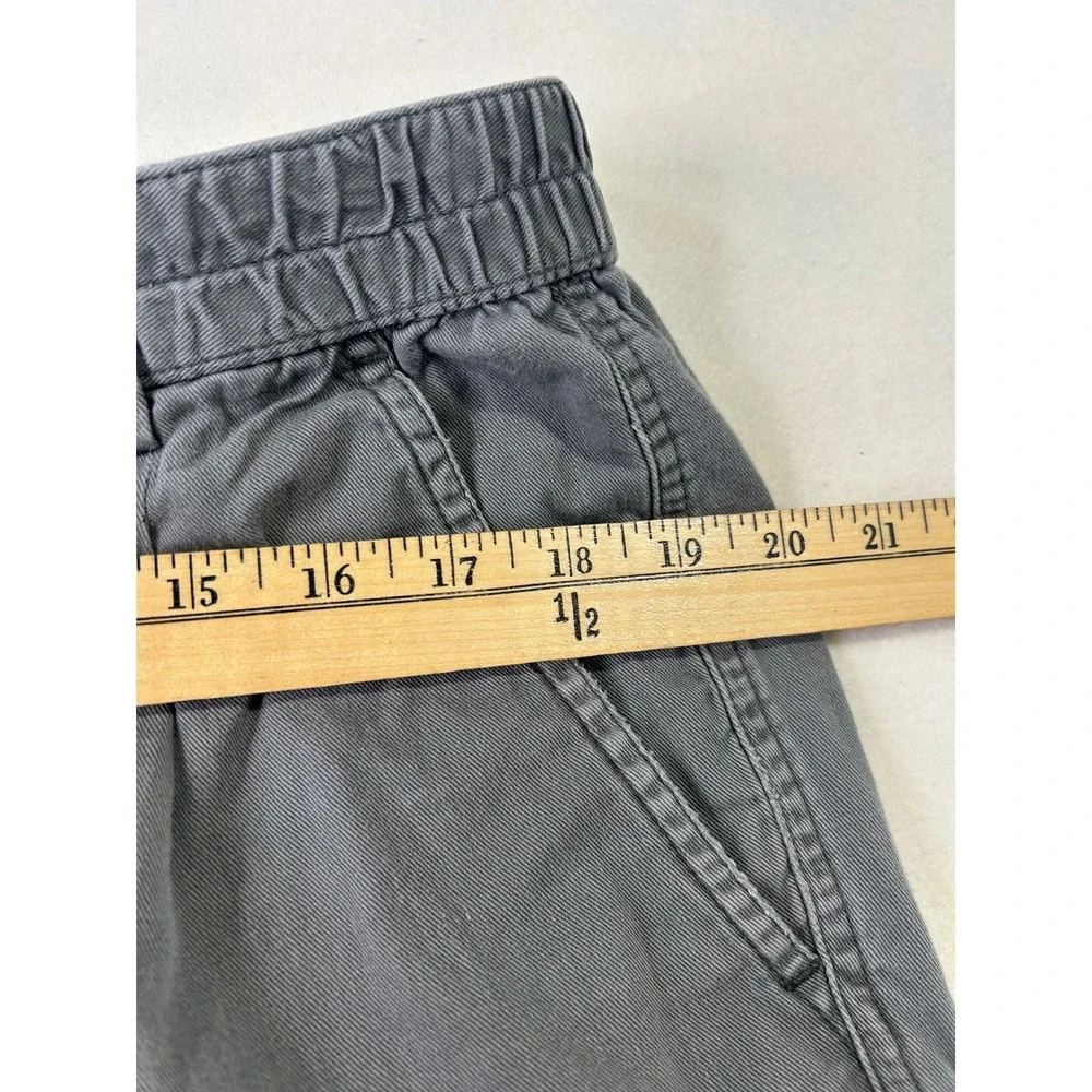 Munsingwear Mens Cargo Shorts‎ Gray Cotton Pleated Elastic Waist Size 36 GS93